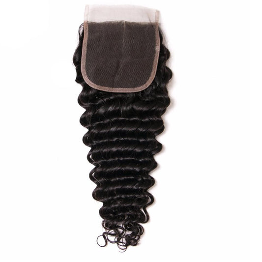 Deep Wave Closure 4x4 transparent lace
